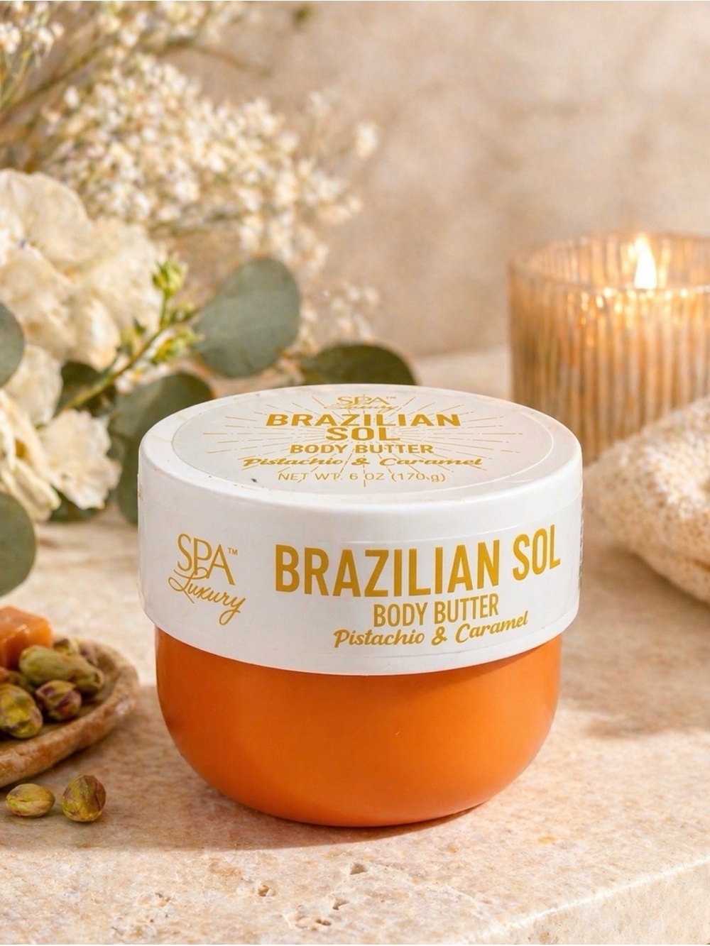 Brazilian Sol Pistachio & Caramel Body Butter - 6 oz - New!